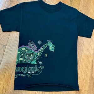 Disney Black T-Shirt with Green and Purple Dragon